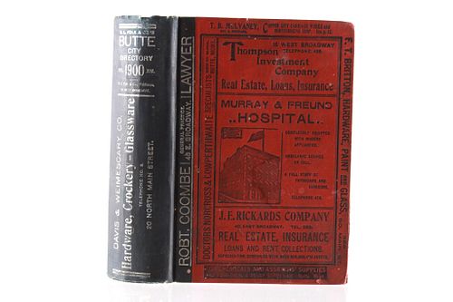 Butte Montana Polk City Directory 1900 Vol. XIV