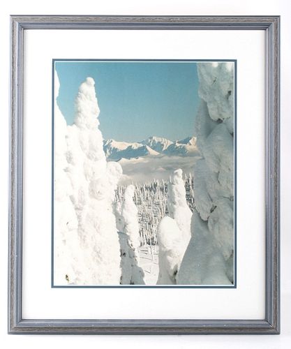 Montana Winter Mountain Landscape Framed Photo