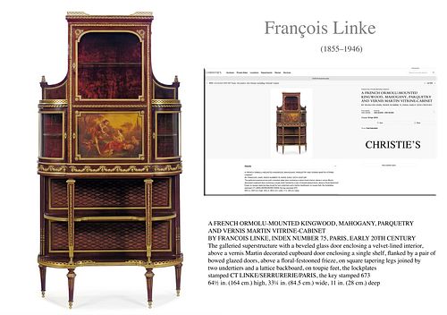 19th C. Francois Linke, a French Ormolu & Vernis Martin