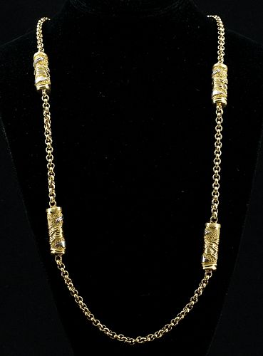 Henry Dunay 18K Gold and Platinum Necklace
