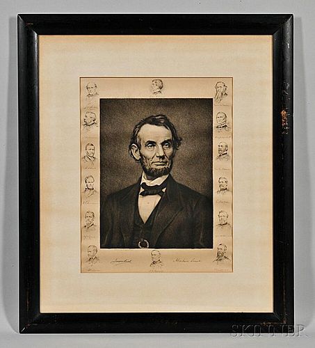 Lincoln, Abraham (1809-1865) Portrait by Jacques Reich (1852-1923) Signed, 1911.