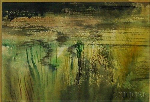 American School, 20th Century       Abstract of a Marsh.