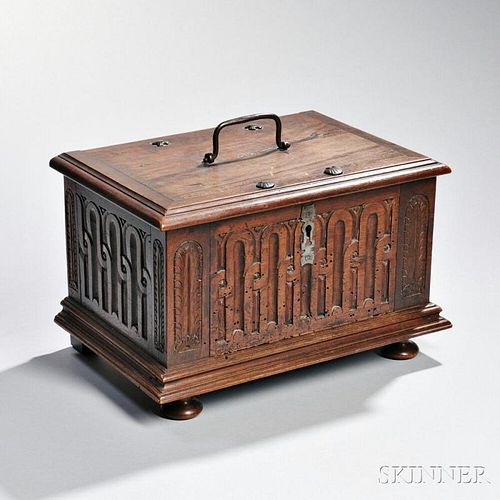 Renaissance-style Wood Lock Box