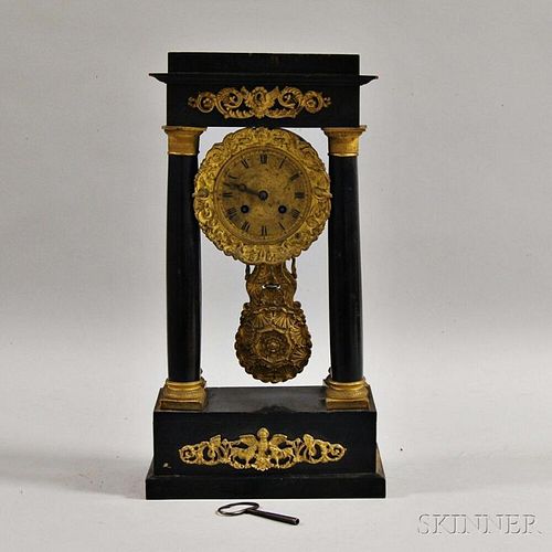 Ebonized Portico Clock