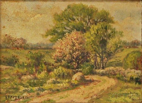 Eugene Ferguson (Rhode Island, 19th/20th Century)       Landscape of a Country Path.