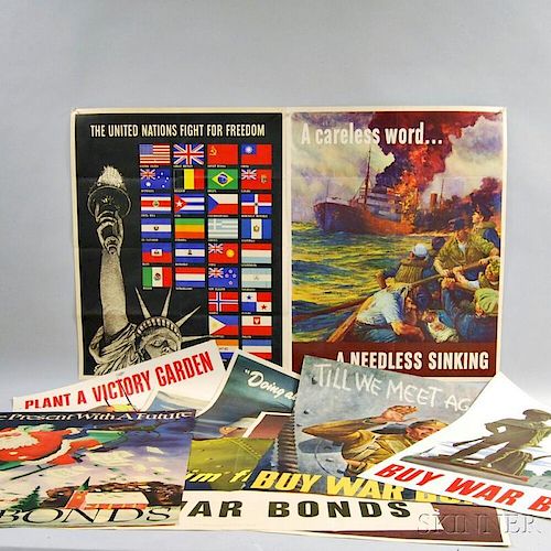 Nineteen WWII War Bond Posters