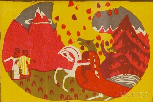 After Wassily Kandinsky (Russian, 1866-1944)      Berge