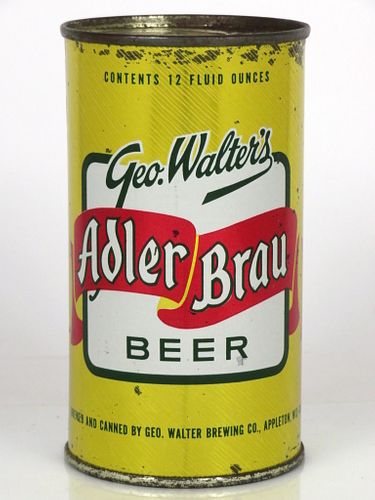 1957 Adler Brau Beer 12oz 29-22 Appleton, Wisconsin