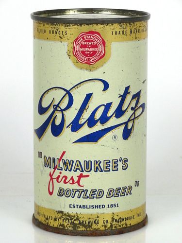 1950 Blatz Beer 12oz 39-10 Milwaukee, Wisconsin