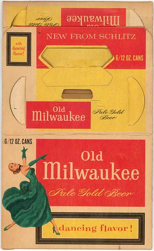1958 Old Milwaukee Beer Six Pack Can Carrier Milwaukee, Wisconsin