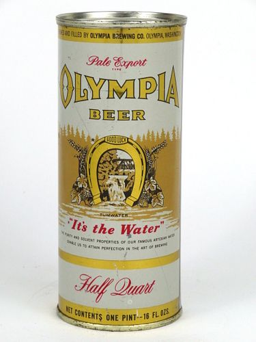 1958 Olympia Beer 16oz One Pint 233-18.1 Tumwater, Washington