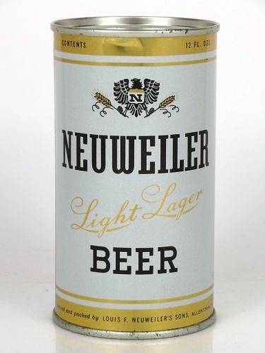 1959 Neuweiler Light Lager Beer 12oz 103-04 Allentown, Pennsylvania