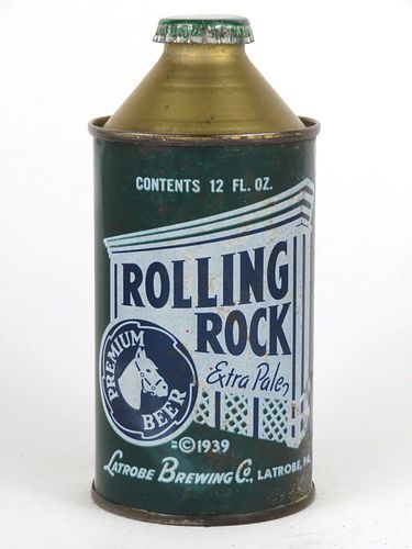 1952 Rolling Rock Beer 12oz 182-08.2 Latrobe, Pennsylvania