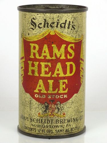 1938 Scheidt's Rams Head Ale 12oz OI-712 Norristown, Pennsylvania
