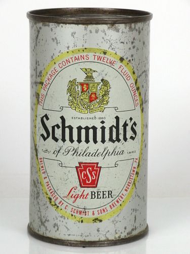 1963 Schmidt's of Philadelphia Light Beer 12oz 131-23 Norristown, Pennsylvania