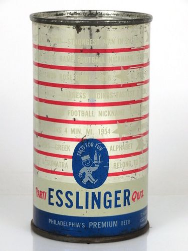1962 Esslinger Parti Quiz Beer 12oz 60-36.2 Philadelphia, Pennsylvania