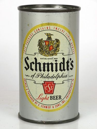 1952 Schmidt's Light Beer 12oz 131-29.3 Philadelphia, Pennsylvania