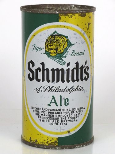 1961 Schmidt's Tiger Brand Ale 12oz 131-28 Philadelphia, Pennsylvania
