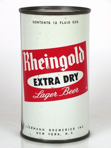 1960 Rheingold Extra Dry Beer 12oz 124-14.2 Brooklyn, New York