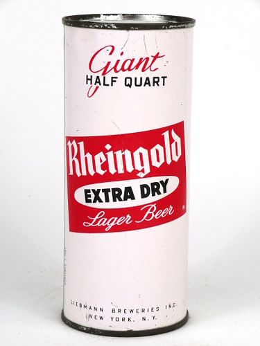 1960 Rheingold Extra Dry Lager Beer 16oz One Pint 234-29.1 Brooklyn, New York
