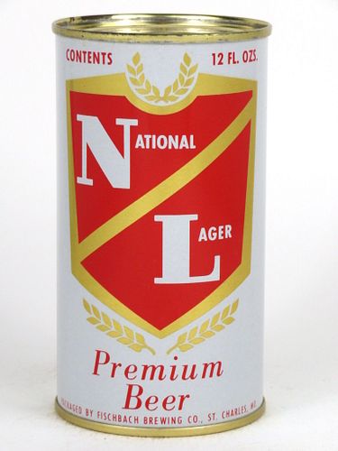 1962 National Lager Premium Beer 12oz 102-27 Saint Charles, Missouri