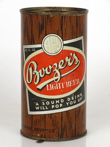 1949 Boozer's Light Beer Novelty Can 12oz Saint Louis, Missouri
