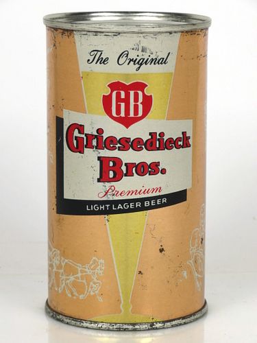 1956 Griesedieck Bros. Light Lager Beer (Brown Sugar) 12oz 76-17v Saint Louis, Missouri