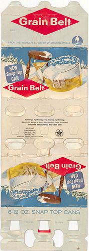 1964 Grain Belt Beer Six Pack Can Carrier Minneapolis, Minnesota