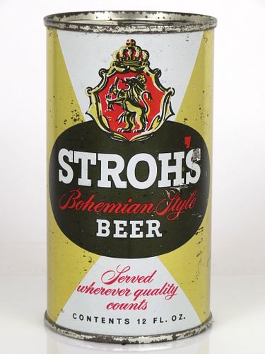 1958 Stroh's Bohemian Light Beer 12oz 137-30.1 Detroit, Michigan