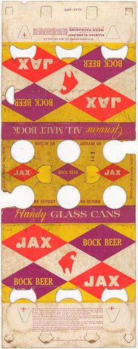 1962 Jax Bock Beer (for 10oz Bottles) Six Pack Bottle Carrier New Orleans, Louisiana