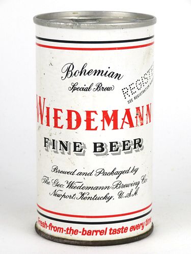 1962 Wiedemann Fine Beer 12oz 145-38 Newport, Kentucky