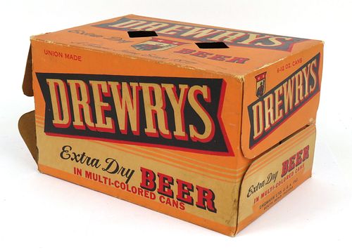 1955 Drewrys Extra Dry Beer (For Horoscope Cans) Six Pack Can Carrier South Bend, Indiana
