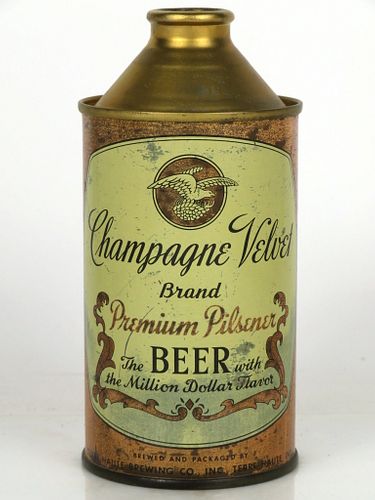 1949 Champagne Velvet Brand Beer 12oz 157-07 Terre Haute, Indiana