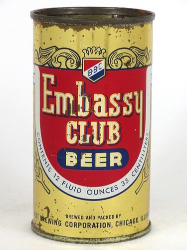 1952 Embassy Club Beer 12oz 59-32 Chicago, Illinois