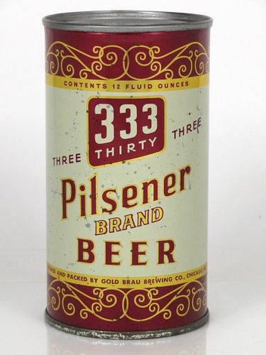 1959 Three Thirty Three Pilsener Beer 12oz 138-31 Chicago, Illinois