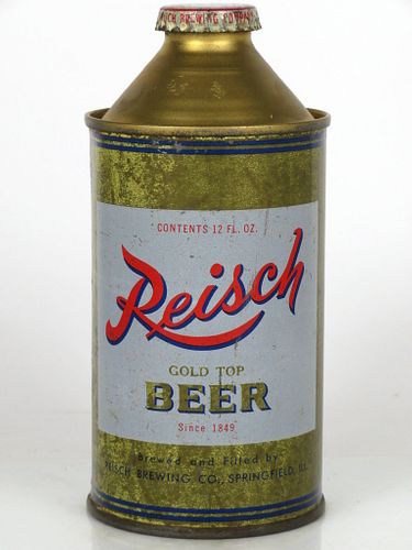 1953 Reisch Gold Top Beer 12oz 181-18 Springfield, Illinois