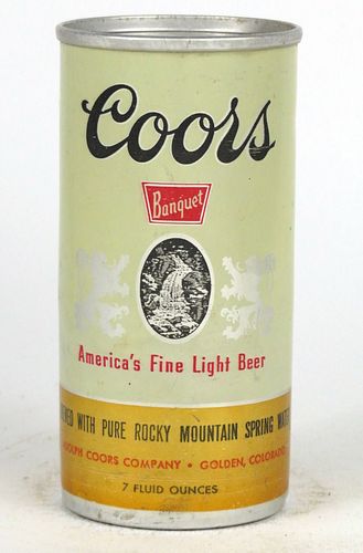 1962 Coors Banquet Beer 7oz 239-25 Golden, Colorado
