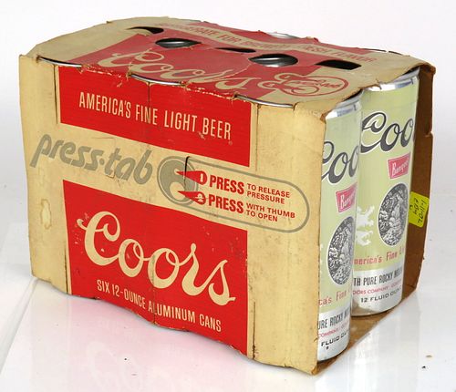 1968 Coors Banquet Beer Six Pack Can Carrier Golden, Colorado