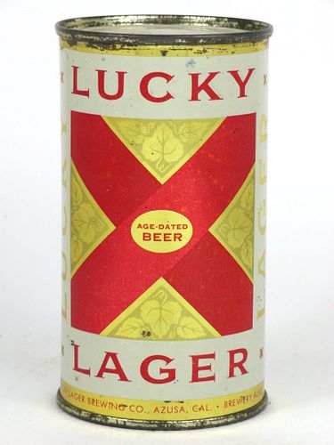 1960 Lucky Lager Beer 12oz Unpictured. Azusa, California