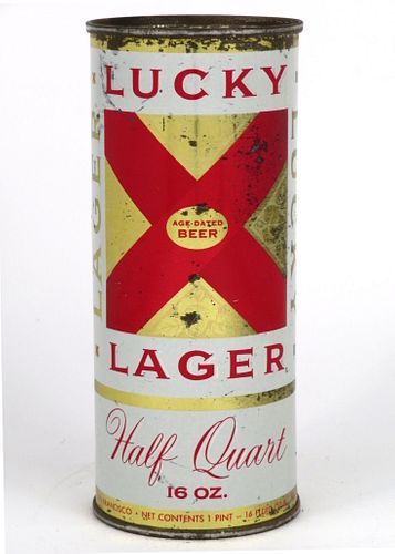 1961 Lucky Lager Beer 16oz One Pint 232-04 Azusa, California