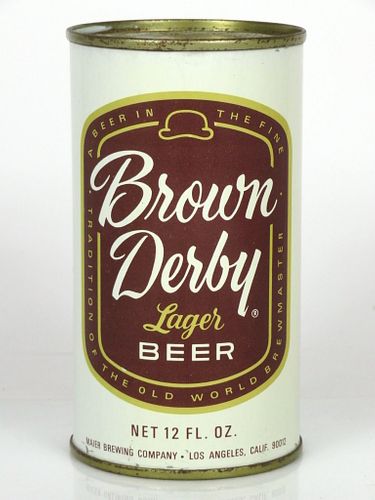 1961 Brown Derby Lager Beer 12oz 42-17 Los Angeles, California