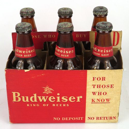 1954 Budweiser Beer (For longneck bottles) Los Angeles, California