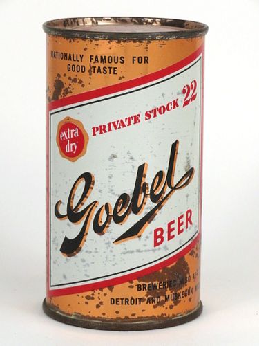 1954 Goebel Private Stock 22 Beer 12oz 70-21 Oakland, California