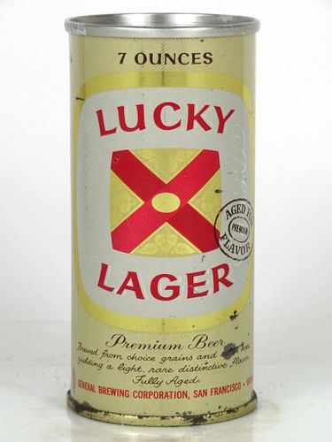 1962 Lucky Lager Beer 7oz 241-40 San Francisco, California