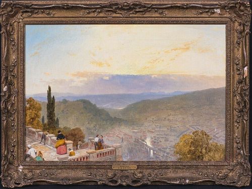VIEW OF FLORENCE ITALY OIL PAINTING
