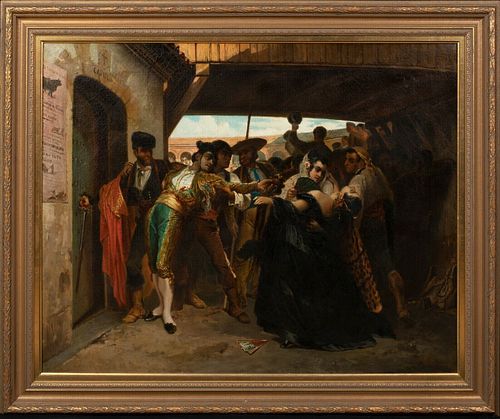 DEATH OF THE MATADOR OIL PAINTING