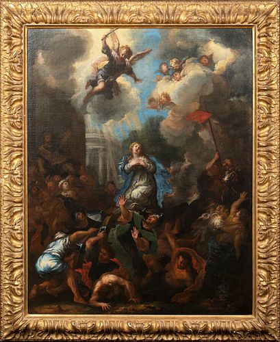 THE MARTYRDOM OF SAINT CATHERINE OIL PAINTING
