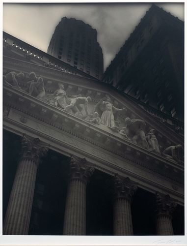 Tom Baril, Am. b. 1952, New York Stock Exchange, 2000, Photograph, matted