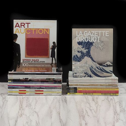 Caja de revistas. La Gazette Drout / Art Nexus / Art Auction / Blouin Art Auction.  Piezas: 30.