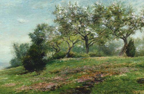 Albert Insley, Am. 1842-1937, Spring View, Oil on canvas, framed
